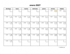 calendario mensual 2027 01