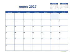 calendario mensual 2027 02