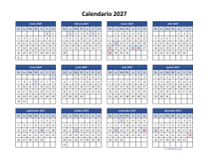 Calendario de México del 2027 04
