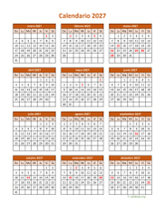 Calendario de México del 2027 06