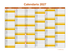 Calendario de México del 2027 09