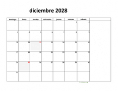 calendario diciembre 2028 08