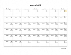 calendario mensual 2028 01