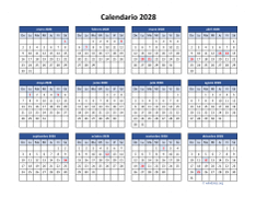 Calendario de México del 2028 04