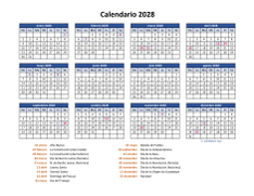 Calendario de México del 2028 05