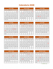 Calendario de México del 2028 06