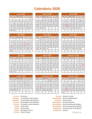 Calendario de México del 2028 07