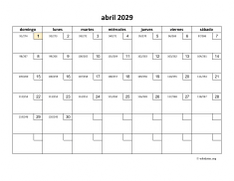calendario abril 2029 01