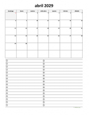 calendario abril 2029 07