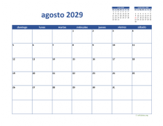 calendario agosto 2029 02