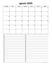 calendario agosto 2029 07