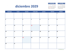 calendario diciembre 2029 02