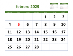 calendario febrero 2029 03