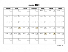 calendario marzo 2029 01