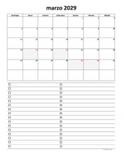 calendario marzo 2029 07