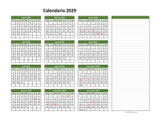 Calendario de México del 2029 01