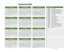 Calendario de México del 2029 02