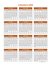 Calendario de México del 2029 06