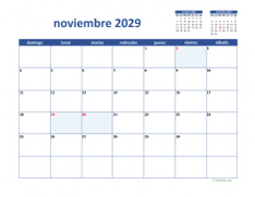 calendario noviembre 2029 02