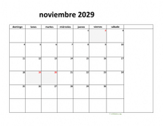 calendario noviembre 2029 08