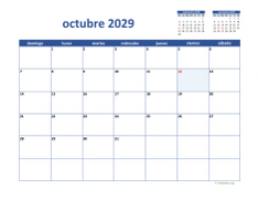 calendario octubre 2029 02