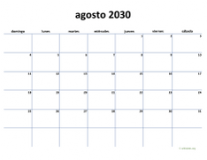 calendario agosto 2030 04