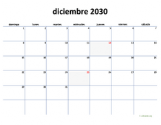 calendario diciembre 2030 04