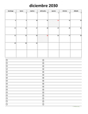 calendario diciembre 2030 07