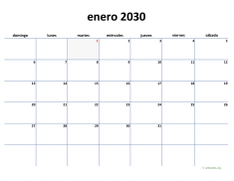 calendario enero 2030 04