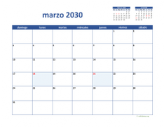 calendario marzo 2030 02