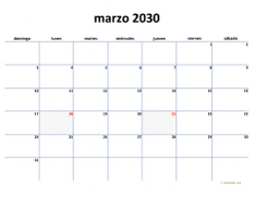calendario marzo 2030 04
