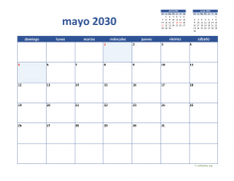 calendario mayo 2030 02