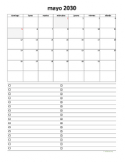 calendario mayo 2030 07