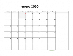 calendario mensual 2030 08