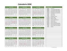 Calendario de México del 2030 02