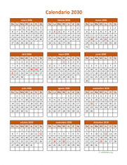 Calendario de México del 2030 06