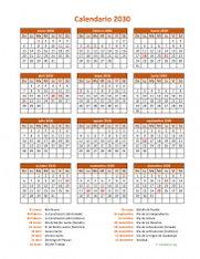 Calendario de México del 2030 07