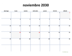 calendario noviembre 2030 04