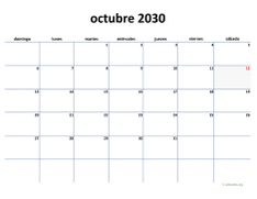 calendario octubre 2030 04