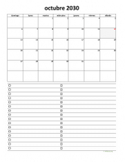 calendario octubre 2030 07
