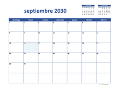 calendario septiembre 2030 02