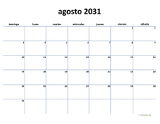 calendario agosto 2031 04