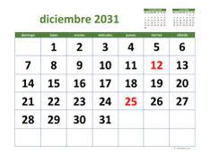 calendario diciembre 2031 03