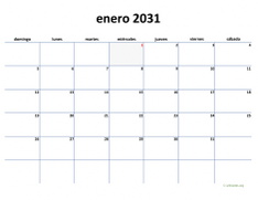 calendario enero 2031 04
