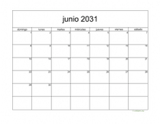 calendario junio 2031 05