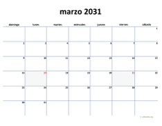 calendario marzo 2031 04