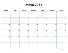 calendario mayo 2031 04