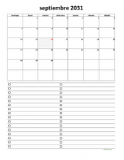 calendario septiembre 2031 07