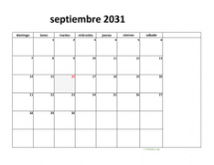 calendario septiembre 2031 08
