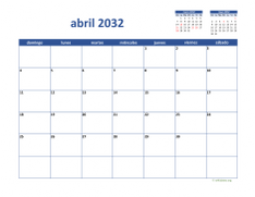 calendario abril 2032 02